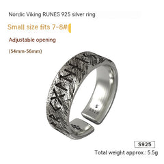 Nordic Viking Runic Letters Ring