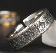 Nordic Viking Runic Letters Ring