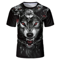 Cool Wolf Print Harajuku Unisex T-Shirt