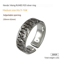 Nordic Viking Runic Letters Ring