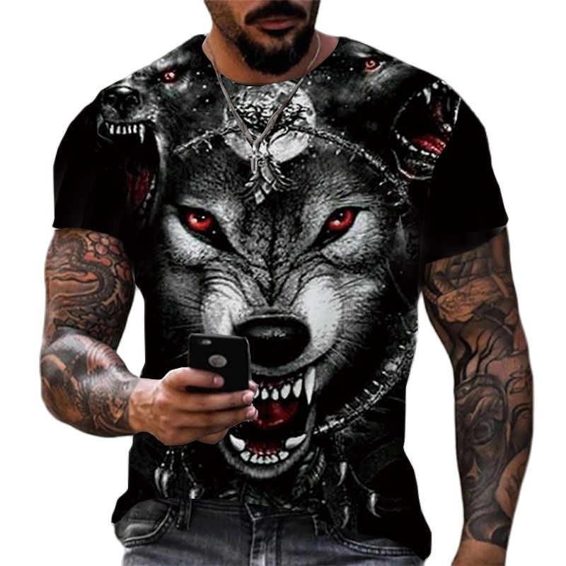 Cool Wolf Print Harajuku Unisex T-Shirt