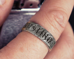 Nordic Viking Runic Letters Ring