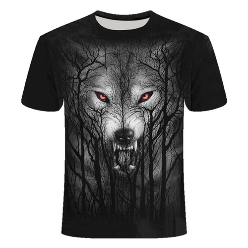 Cool Wolf Print Harajuku Unisex T-Shirt