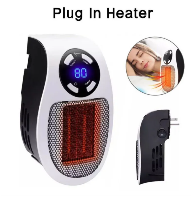 Portable Wall-Mounted Electric Space Heater – Compact & Energy Efficient