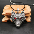 Viking Wolf Head Pendant Necklace