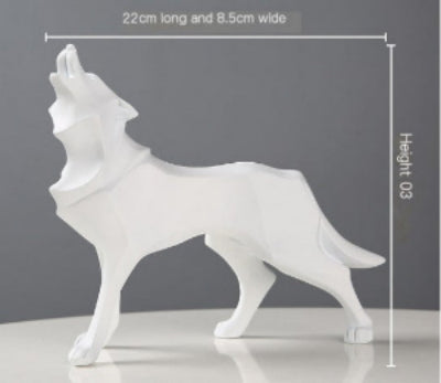 Geometric Wolf Decorative Sculpture for Home or Office